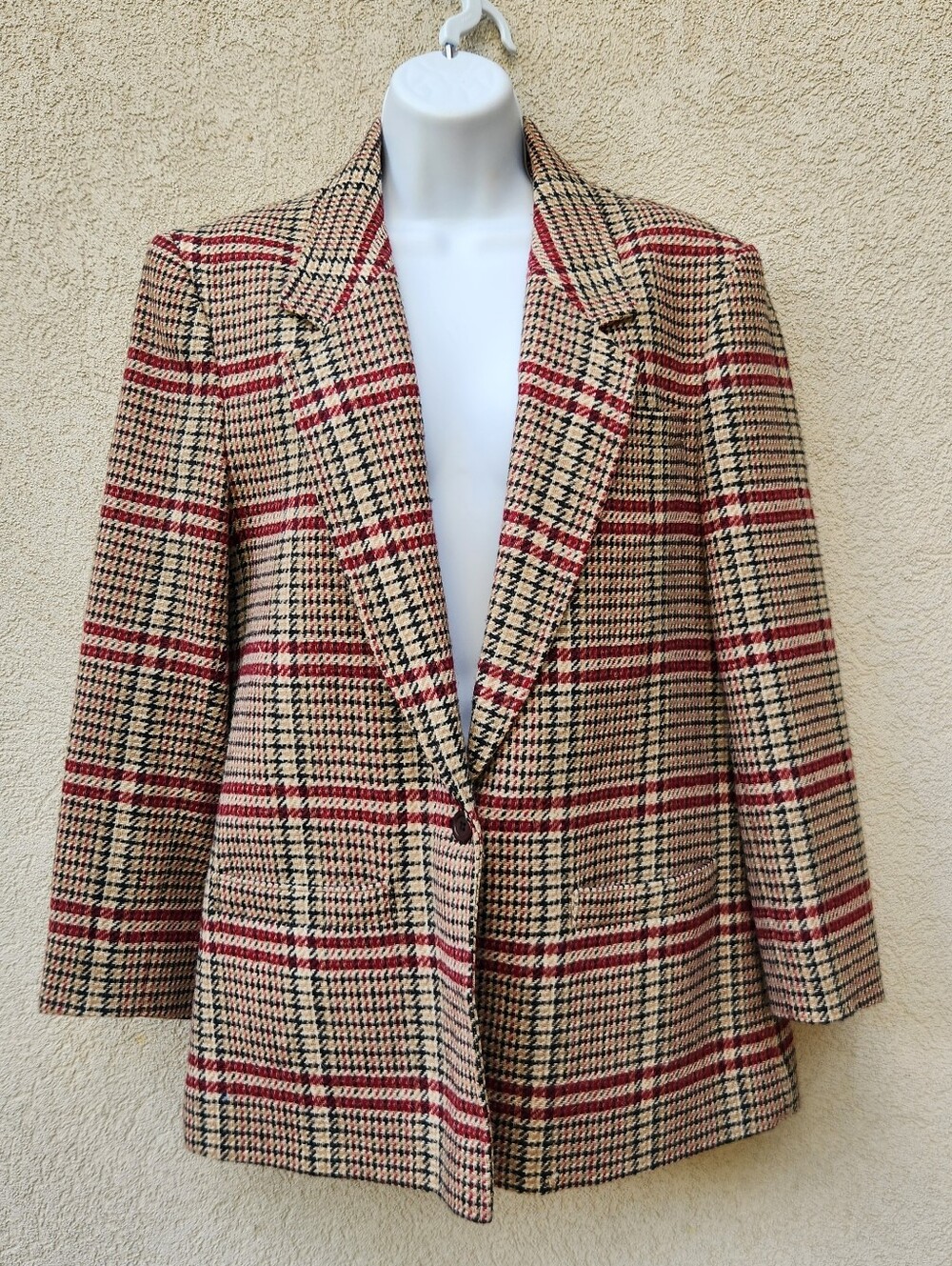 PENDLETON Women's Blazer Size 12 Plaid Wool Autumn Preppy Academia Vintage